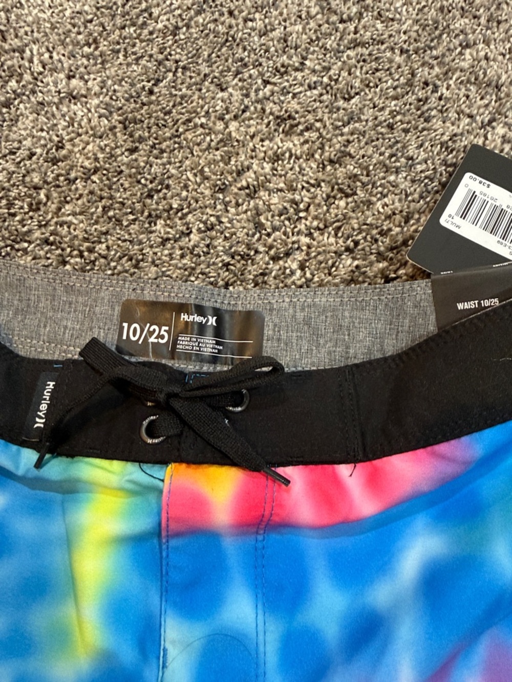 Hurley boys size 10/25 Tie-Dye Boardshorts swim trunks. NWT - Picture 2 of 2